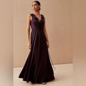 Anthropologie Graceful & Stylish Tansy Satin Charmeuse Maxi Dress